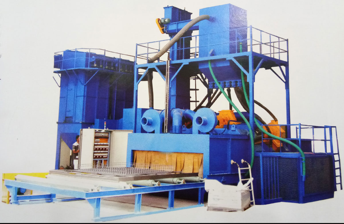 Airless Tunnel Type Shot Blasting Machines Manufacture in india Airless Tunnel Type Shot Blasting Machines